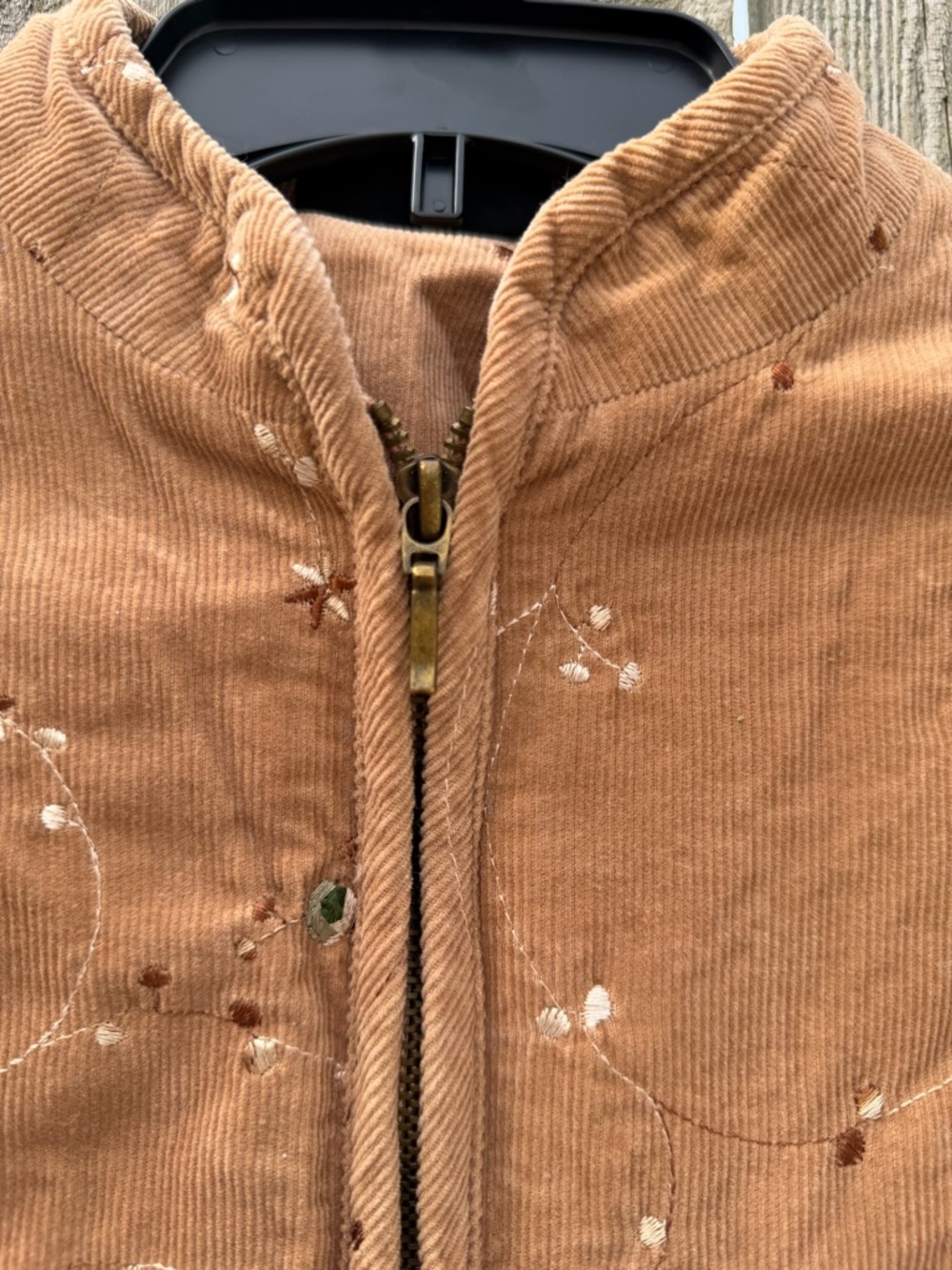 Vintage Relativity Corduroy Floral Embroidered Jacket Cottagecore Boho 90s - Picture 9 of 13